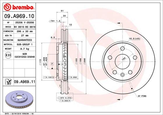 AP 25206 - Гальмівний диск autocars.com.ua