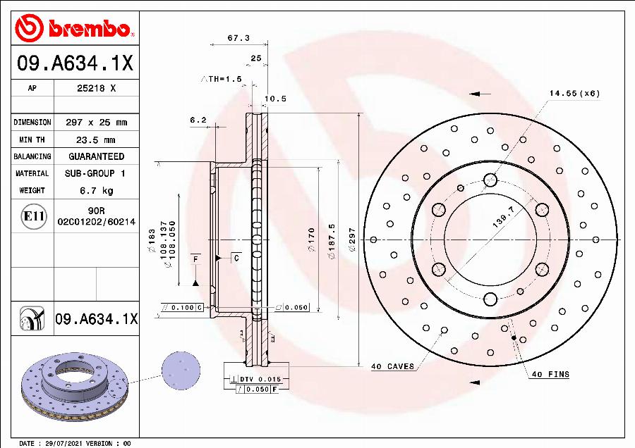 AP 25218 X - Гальмівний диск autocars.com.ua