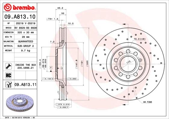 AP 25219 V - Гальмівний диск autocars.com.ua