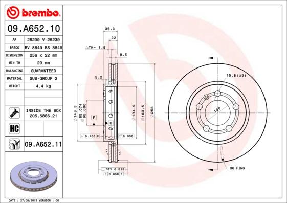 AP 25239 - Тормозной диск autodnr.net