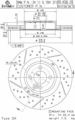 AP 25253 - Тормозной диск avtokuzovplus.com.ua