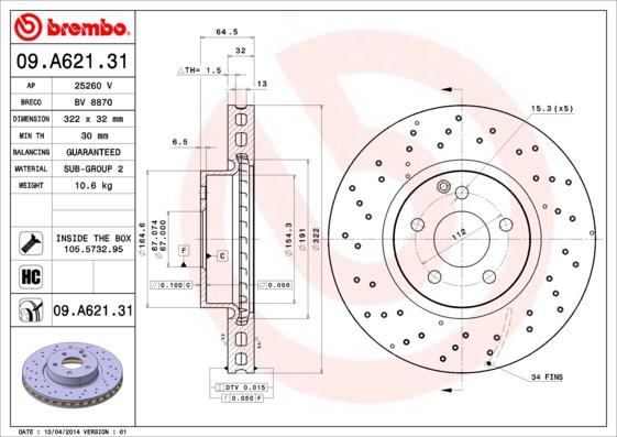 AP 25260 V - Тормозной диск avtokuzovplus.com.ua