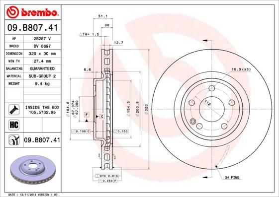 AP 25287 V - Гальмівний диск autocars.com.ua