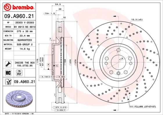 AP 25303 V - Гальмівний диск autocars.com.ua