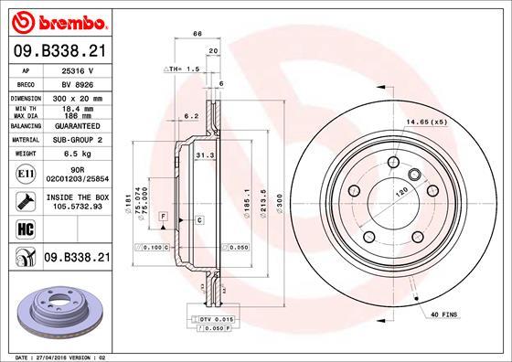 AP 25316 V - Гальмівний диск autocars.com.ua