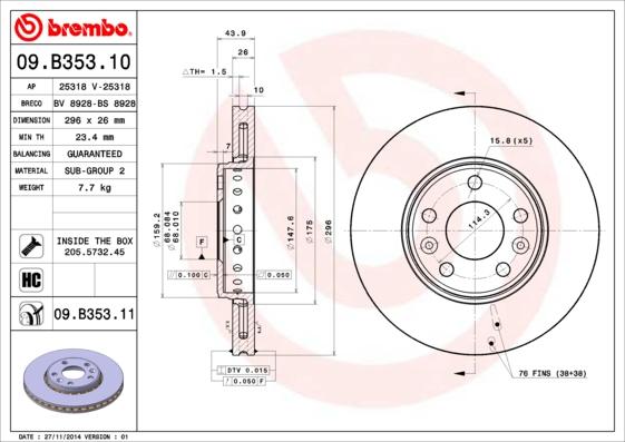 AP 25318 - Гальмівний диск autocars.com.ua