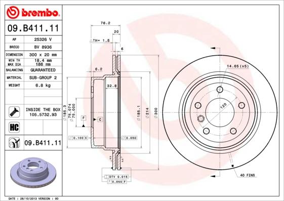 AP 25326 V - Гальмівний диск autocars.com.ua