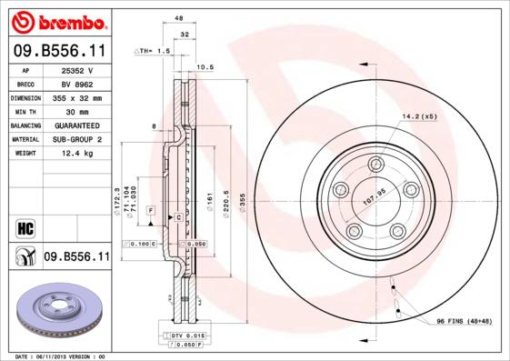 AP 25352 V - Гальмівний диск autocars.com.ua