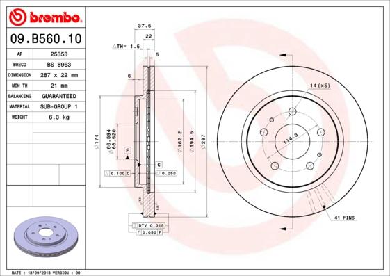 AP 25353 - Гальмівний диск autocars.com.ua