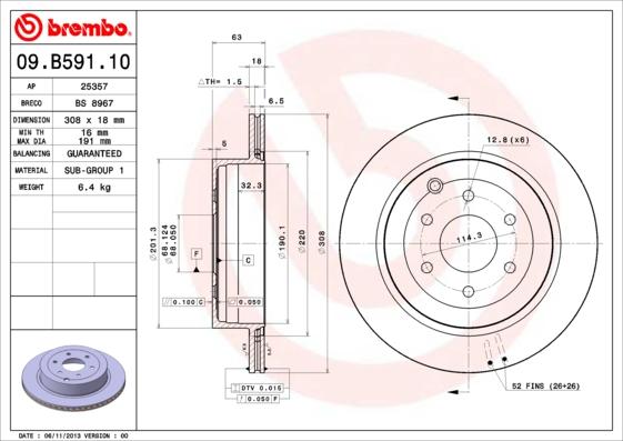 AP 25357 - Гальмівний диск autocars.com.ua