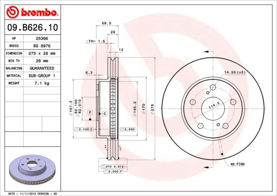 AP 25366 - Тормозной диск autodnr.net