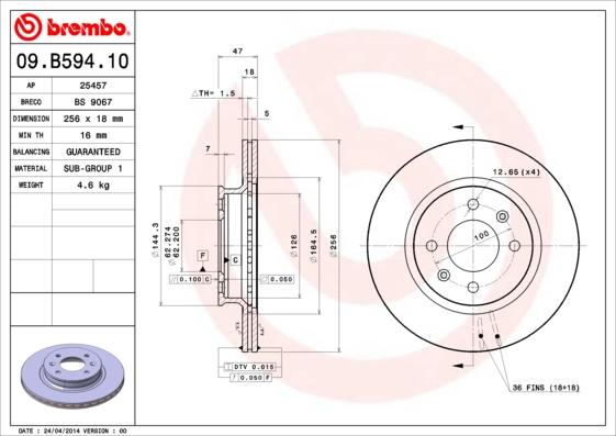 AP 25419 - Тормозной диск autodnr.net