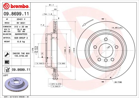 AP 25421 V - Тормозной диск avtokuzovplus.com.ua