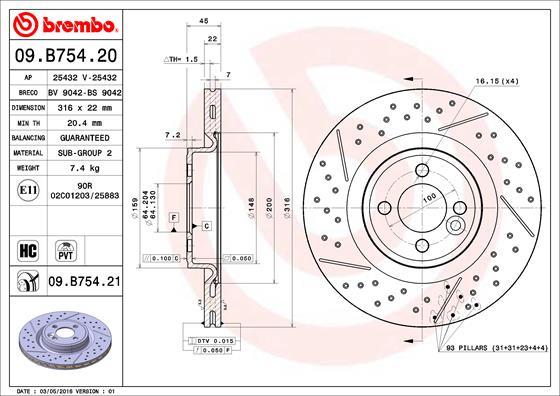 AP 25432 V - Гальмівний диск autocars.com.ua