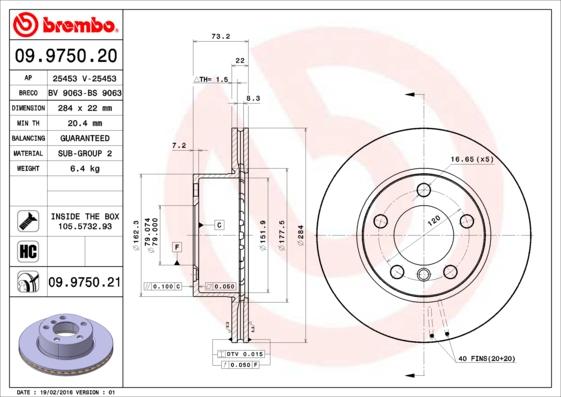 AP 25453 V - Гальмівний диск autocars.com.ua