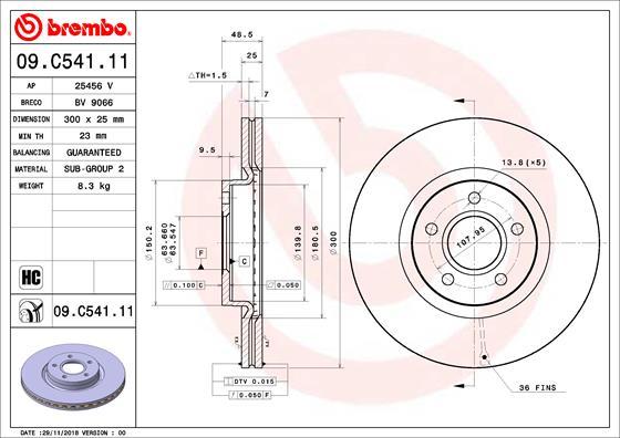 AP 25456V - Гальмівний диск autocars.com.ua