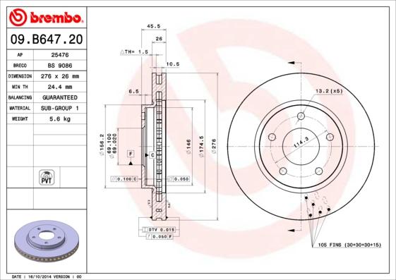 AP 25476 - Тормозной диск autodnr.net