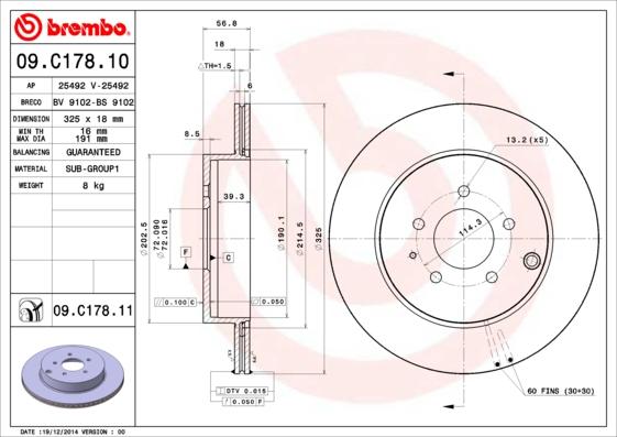 AP 25492 V - Гальмівний диск autocars.com.ua