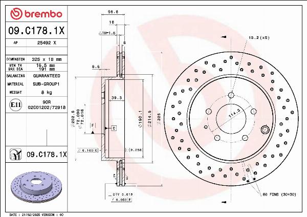 AP 25492 X - Гальмівний диск autocars.com.ua