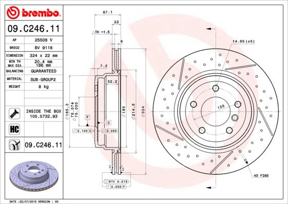 AP 25508 V - Гальмівний диск autocars.com.ua