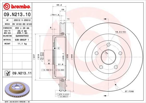 AP 25512 V - Гальмівний диск autocars.com.ua