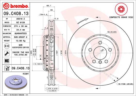 AP 25518 Z - Гальмівний диск autocars.com.ua