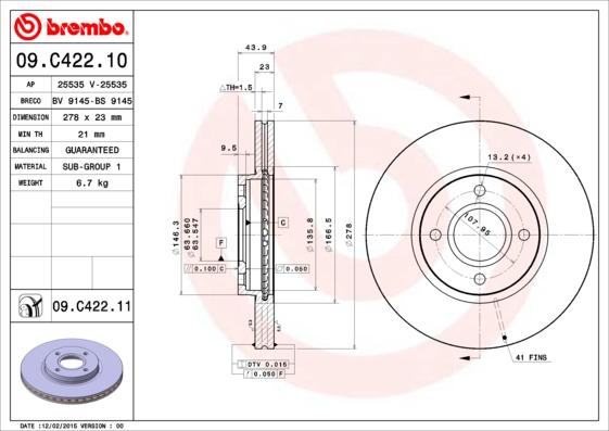 AP 25535 V - Гальмівний диск autocars.com.ua