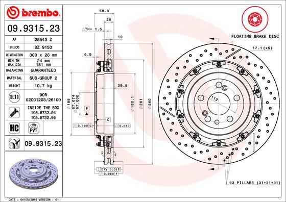 AP 25543 Z - Гальмівний диск autocars.com.ua