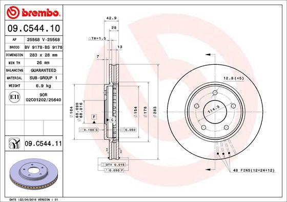 AP 25568 V - Гальмівний диск autocars.com.ua