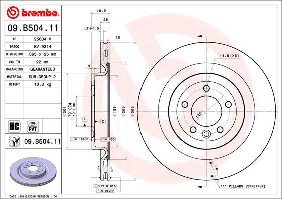 AP 25604 V - Гальмівний диск autocars.com.ua