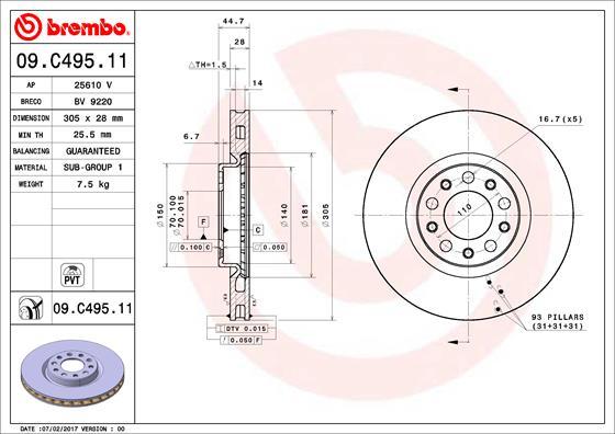 AP 25610 V - Гальмівний диск autocars.com.ua