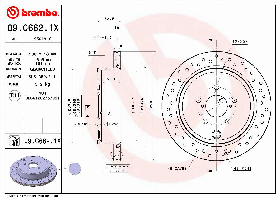 AP 25618 X - Гальмівний диск autocars.com.ua