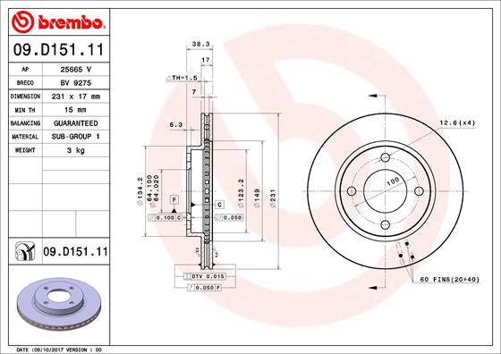 AP 25665 V - Гальмівний диск autocars.com.ua