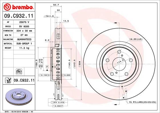 AP 25675 V - Гальмівний диск autocars.com.ua