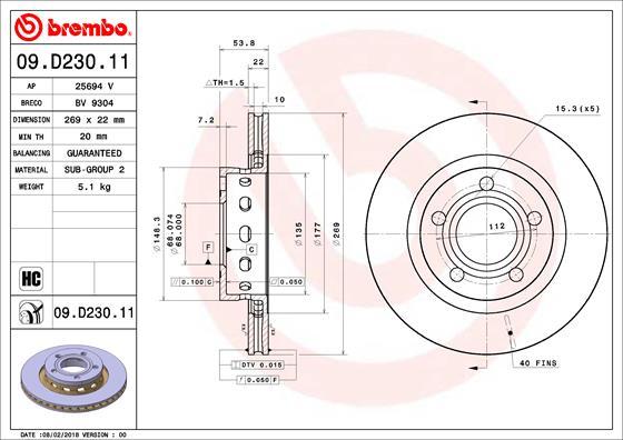 AP 25694 V - Гальмівний диск autocars.com.ua