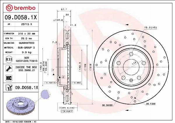 AP 25713 X - Гальмівний диск autocars.com.ua