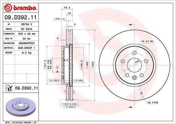 AP 25734V - Гальмівний диск autocars.com.ua