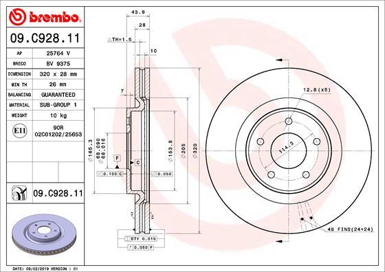 AP 25764 V - Гальмівний диск autocars.com.ua