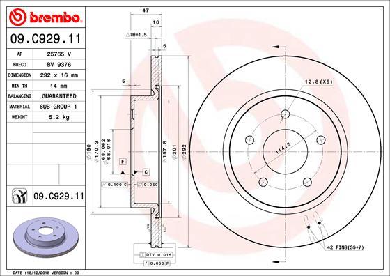 AP 25765 V - Гальмівний диск autocars.com.ua