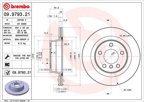 AP 25769 V - Гальмівний диск autocars.com.ua