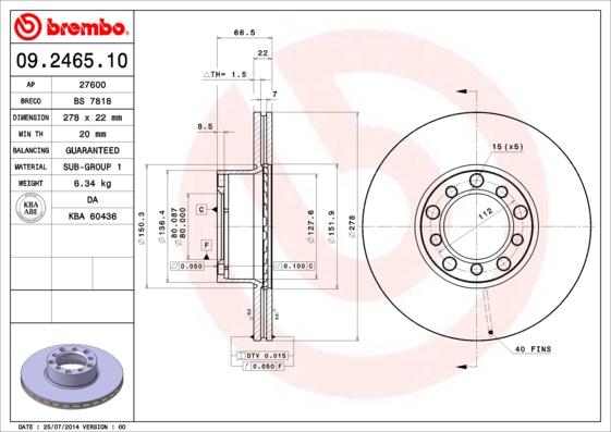 AP 27600 - Гальмівний диск autocars.com.ua