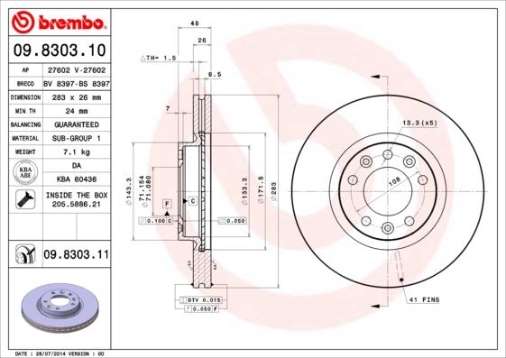 AP 27602 - Гальмівний диск autocars.com.ua