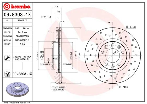 AP 27602 X - Гальмівний диск autocars.com.ua