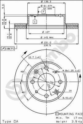 AP 29002 - Тормозной диск avtokuzovplus.com.ua