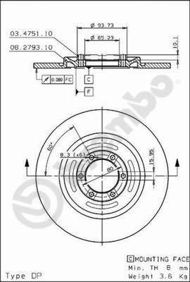 AP 34065 - Тормозной диск avtokuzovplus.com.ua