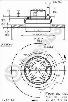 AP 34102 - Тормозной диск avtokuzovplus.com.ua