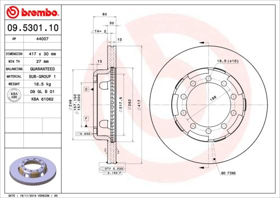 AP 44007 - Гальмівний диск autocars.com.ua