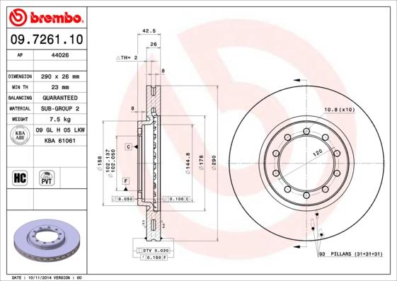 AP 44026 - Гальмівний диск autocars.com.ua