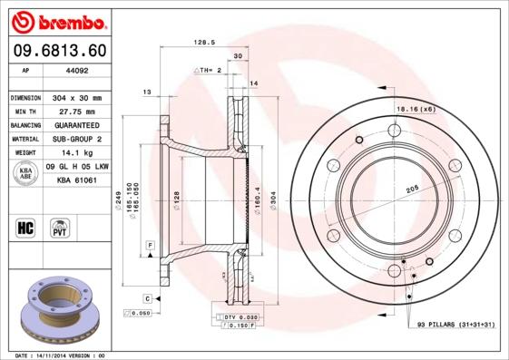 AP 44092 - Гальмівний диск autocars.com.ua