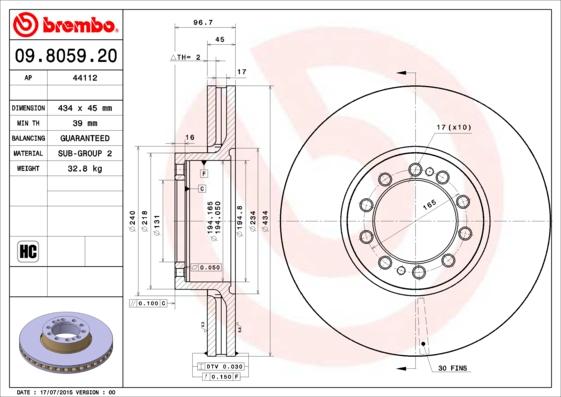 AP 44112 - Гальмівний диск autocars.com.ua